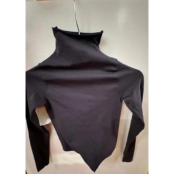 SKIMS ESSENTIAL MOCK NECK LONG SLEEVE BODYSUIT ONYX  S/M - Picture 3 of 4
